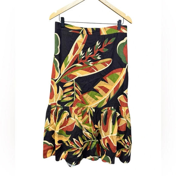 HOUSE OF HARLOW 1960 Linen Blend Crop Top and Tiered Maxi Skirt Set Size M - Picture 4 of 9